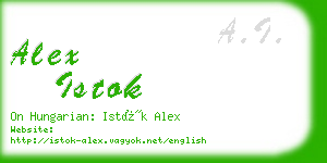 alex istok business card